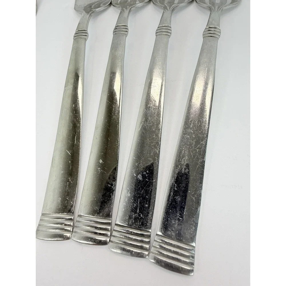 4 Dinner Forks 2 Salad Wallace Napoli Stainless Flatware Glossy Lot